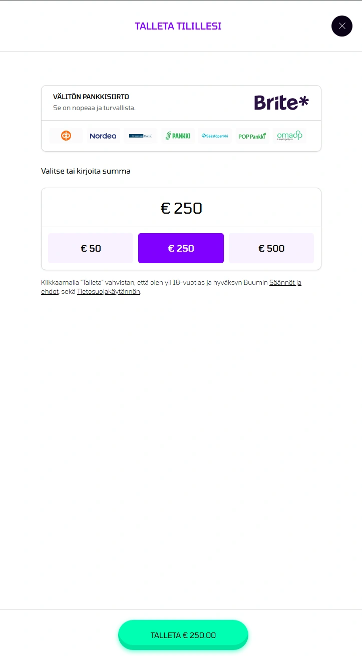 Kuinka rekisteröidyt Buumi Casinolle